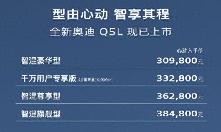 首搭华为乾崑智驾技术,全新奥迪Q5L心动入手价30.98万起