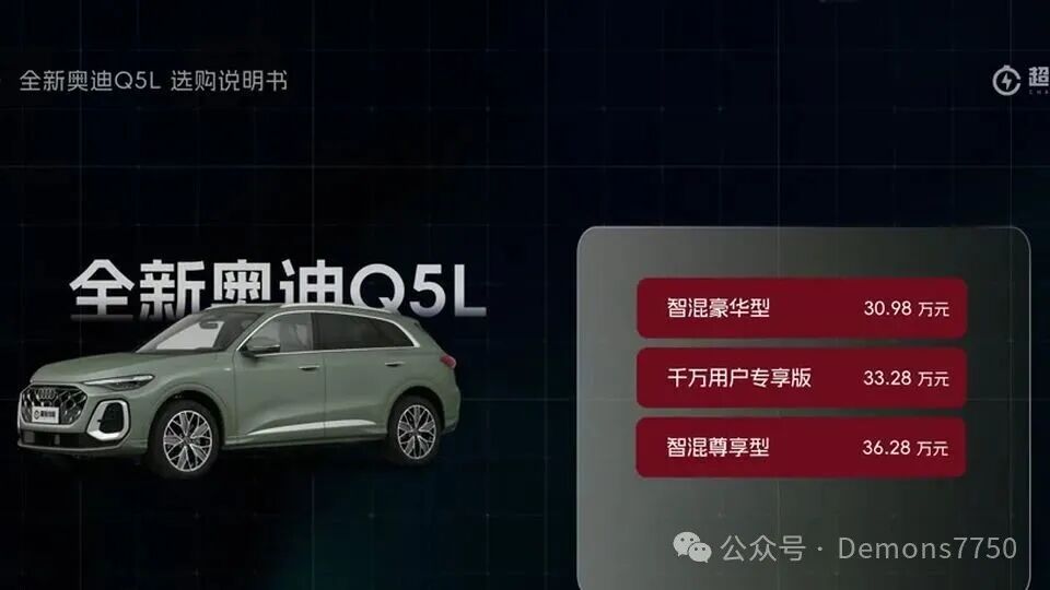 全新奥迪Q5L四个版本怎么选?别只看四环,关键看这笔钱花得值不值