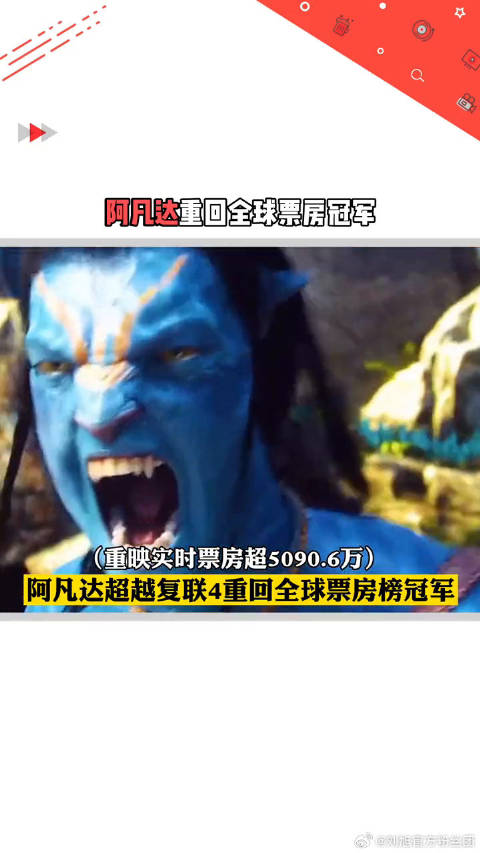 复仇者联盟4 再度成为全球票房冠军！恭喜阿凡达！