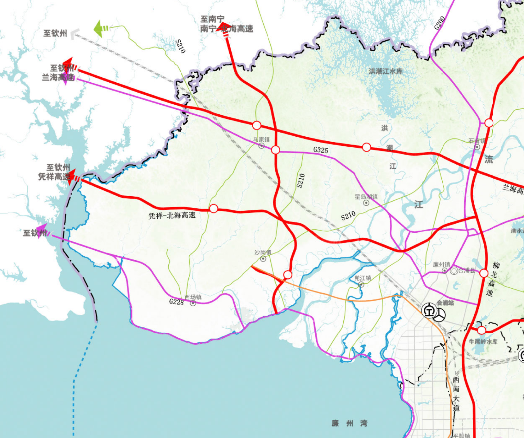 《北海市國土空間總體規劃（2021-2035年）》規劃的G228公路。圖/北海市人民政府官網