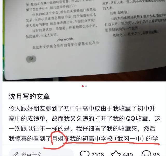 人设塌了？沈月早年文章被曝抄袭