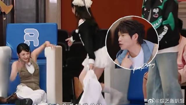 白鹿摔倒后迅速扶起周洁琼
