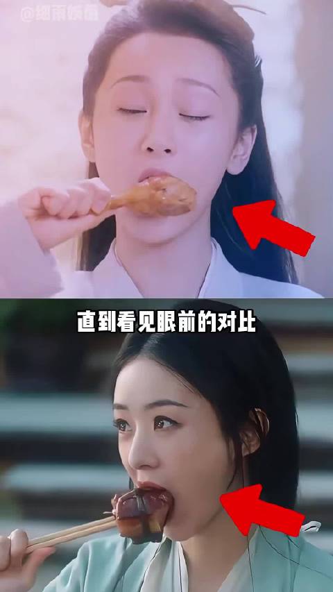 路人视角看明星“真吃假吃”，白鹿大快朵颐，杨幂生吃牛肉，赵丽颖全靠演技