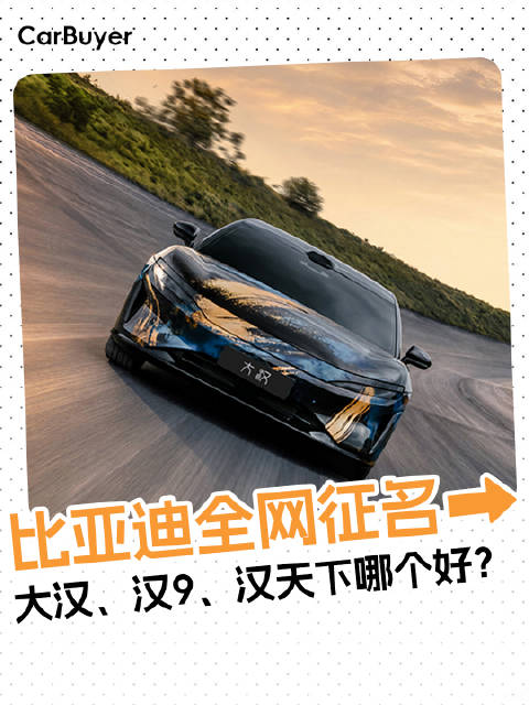 大汉、汉9、汉天下，比亚迪把新车名交给网友了