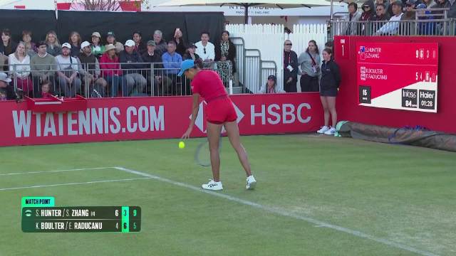 张帅亨特逆转晋级WTA500伦敦站双打八强
