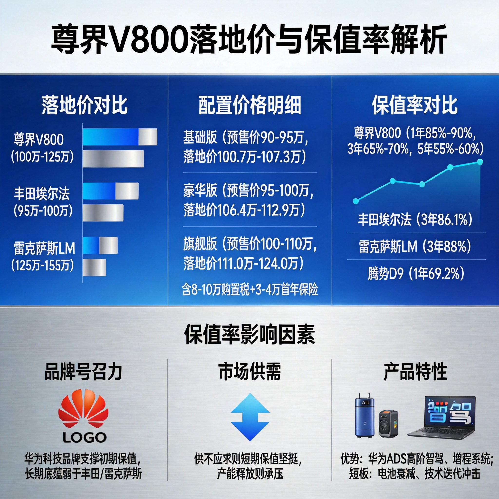 尊界V800落地价100-125万,保值率为何不及埃尔法?