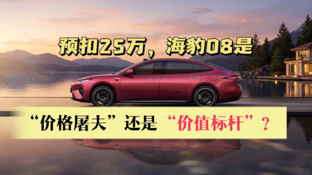 比亚迪海豹08预扣款25万曝光，较官方价低近10万