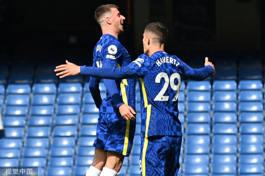 英超-哈弗茨破门巴克利绝杀 切尔西2-1获联赛第三