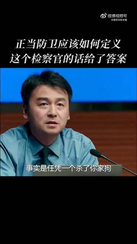 正当防卫应该如何定义，这个检察官的话给了答案， 电影“第二十条” 雷佳音