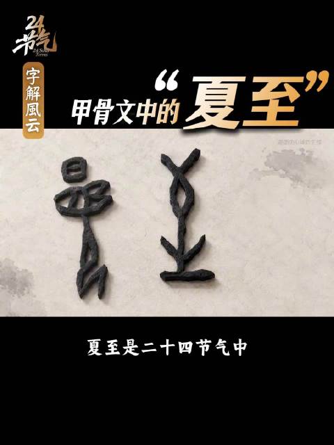 甲骨文中的“夏至”｜24节气字解风云
