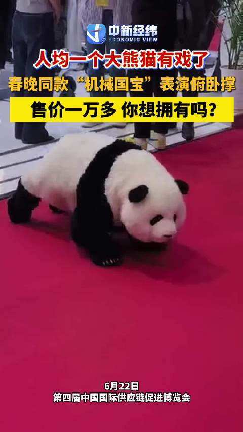 人均一个大熊猫有戏了？春晚同款机械国宝表演俯卧撑
