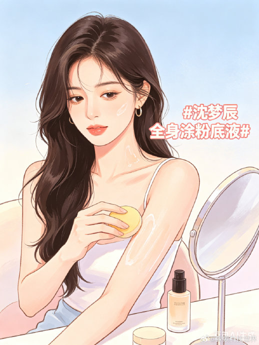 沈梦辰全身涂粉底液的习惯对她皮肤有伤害吗？