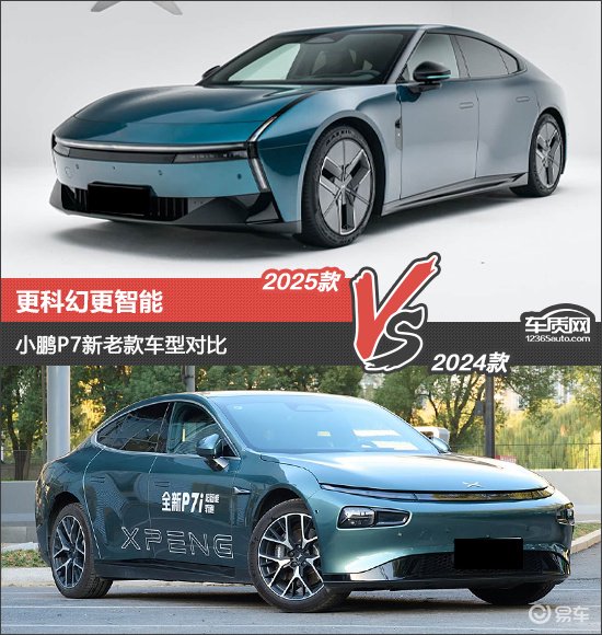 更科幻更智能 小鹏P7新老款车型对比