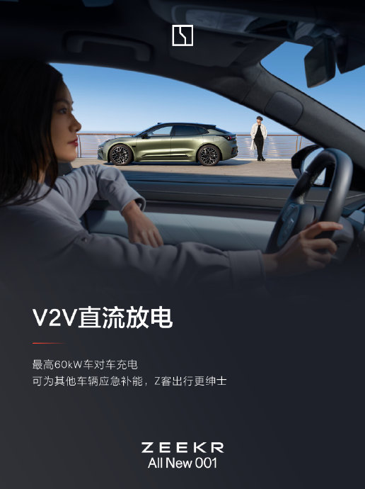 极氪001支持直流外放电，能给其他电动车充电吗？