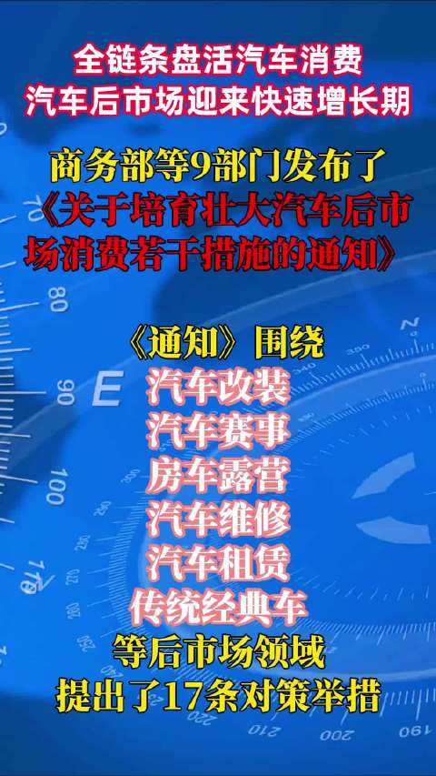 全链条盘活汽车消费 汽车后市场迎来快速增长期