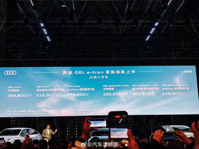 奥迪Q6L e-tron落地价现在是多少？