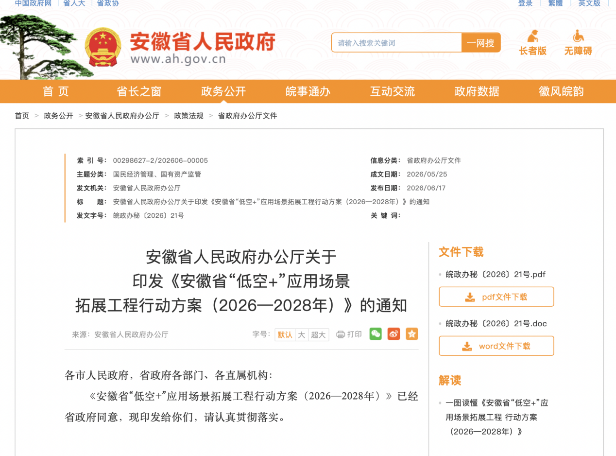 图片来源：安徽省人民政府官网