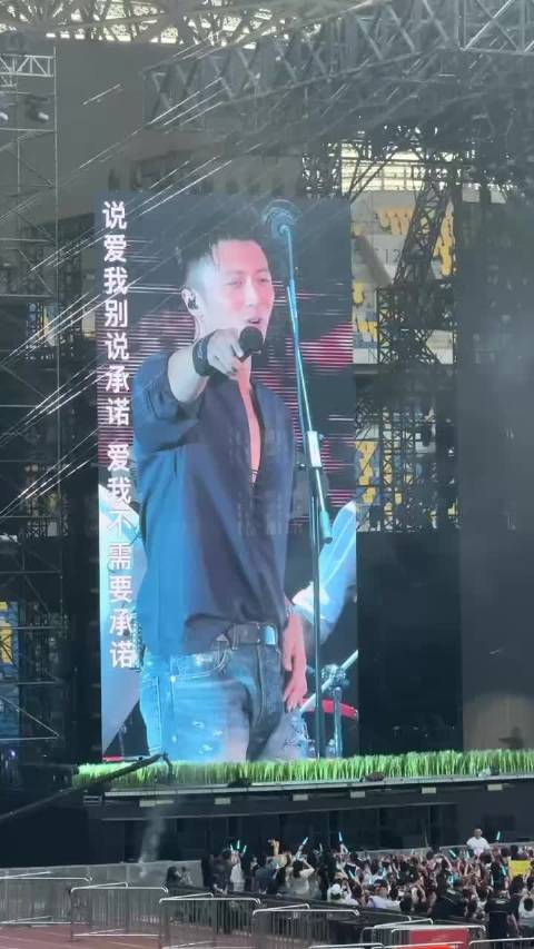 谢霆锋西安演唱会深V造型引热议