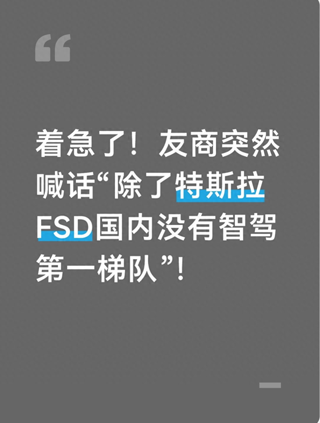 着急了!友商突然喊话“除了特斯拉FSD国内没有智驾第一梯队”!_冰淇淋说事