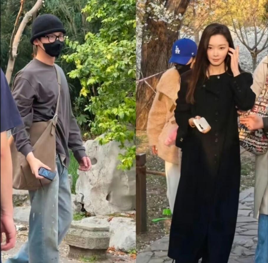 白敬亭宋轶都去看了樱花，一个包裹严实一个精心化妆，评论区炸锅
