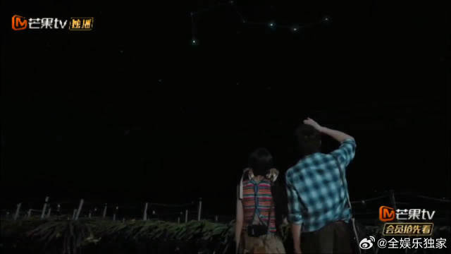 夜色、星光和并肩而立的两个人，组合在一起氛围感直接封神