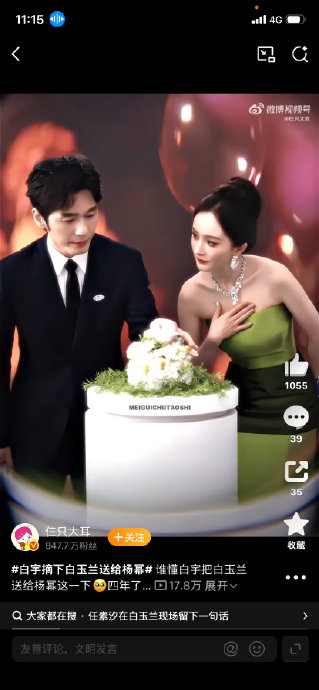 杨幂这次白玉兰陪跑粉丝是什么反应