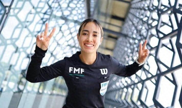 墨西哥女裁判撞脸蔡依林,让中国球迷倍感亲切,实力、颜值双在线