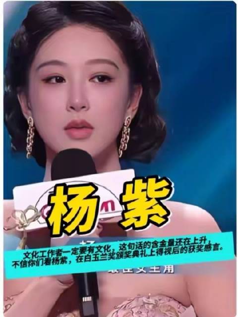 文化从业者须自带文化基因，此言分量正持续飙升——杨紫现身说法，白玉兰奖