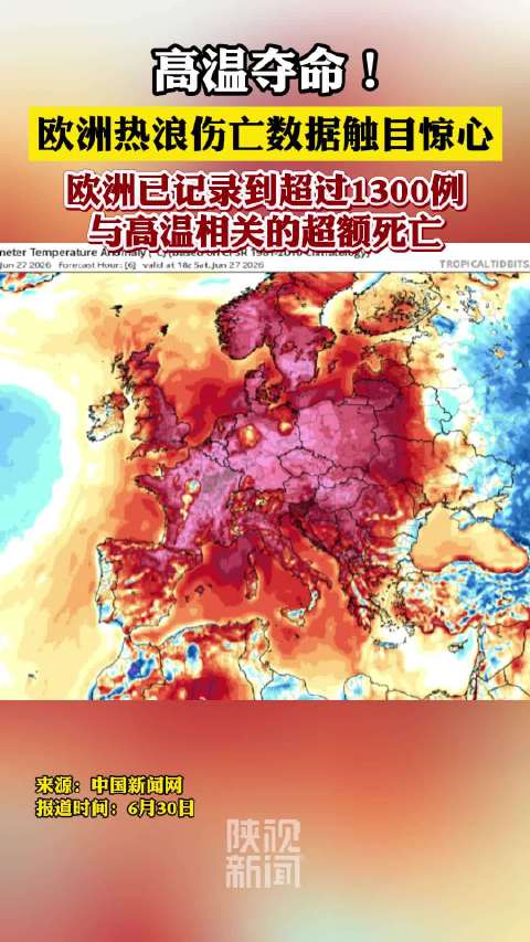 世卫:过去4年欧洲超20万人死于高温
