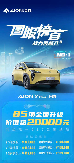 AION Y Plus售价与配置全解析来了