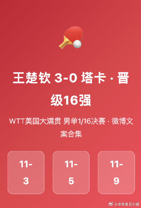 王楚钦下一轮的对手是谁呢？