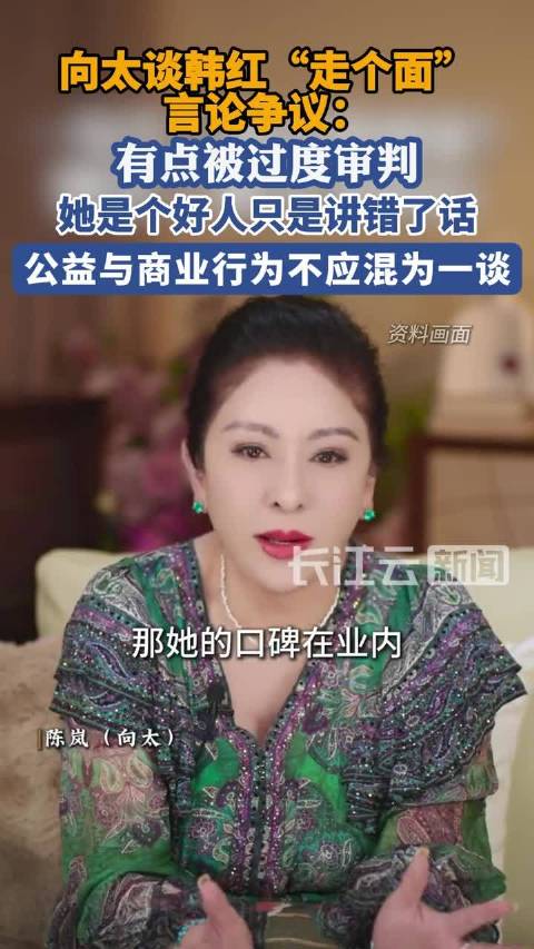 向太谈韩红走个面言论争议：她是个好人，只是讲错了话
