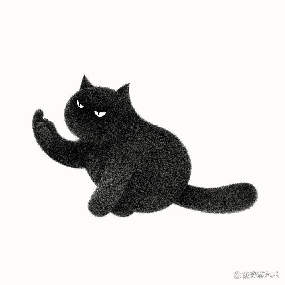 奥特曼、哥斯拉、中国龙版的黑猫,毛毛茸茸的样子太可爱啦