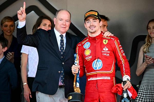 F1|勒克莱尔跳入地中海庆祝主场首冠