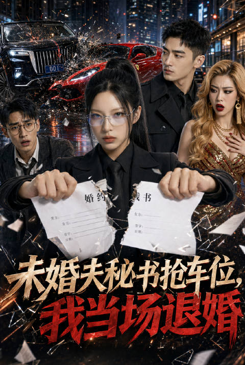短剧·未婚夫秘书抢车位，我当场退婚-第17集-绝密单位组长蒋依依开红旗公车去相亲，却被未婚夫顾明的助理抢车位、撞车，反遭