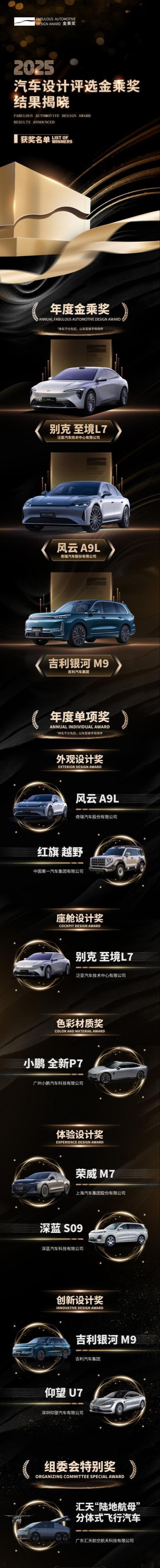 中汽信科正式发布“2025汽车设计评选金乘奖”结果
