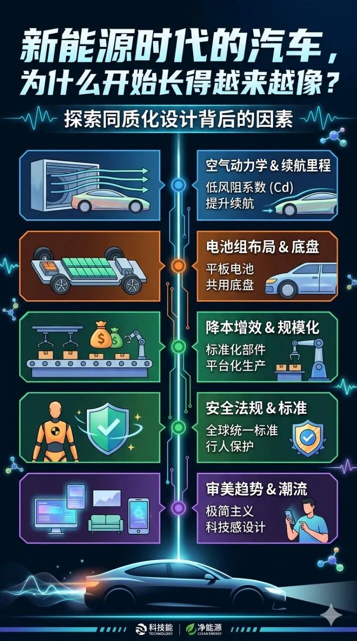 新能源时代的汽车,为什么开始长得越来越像