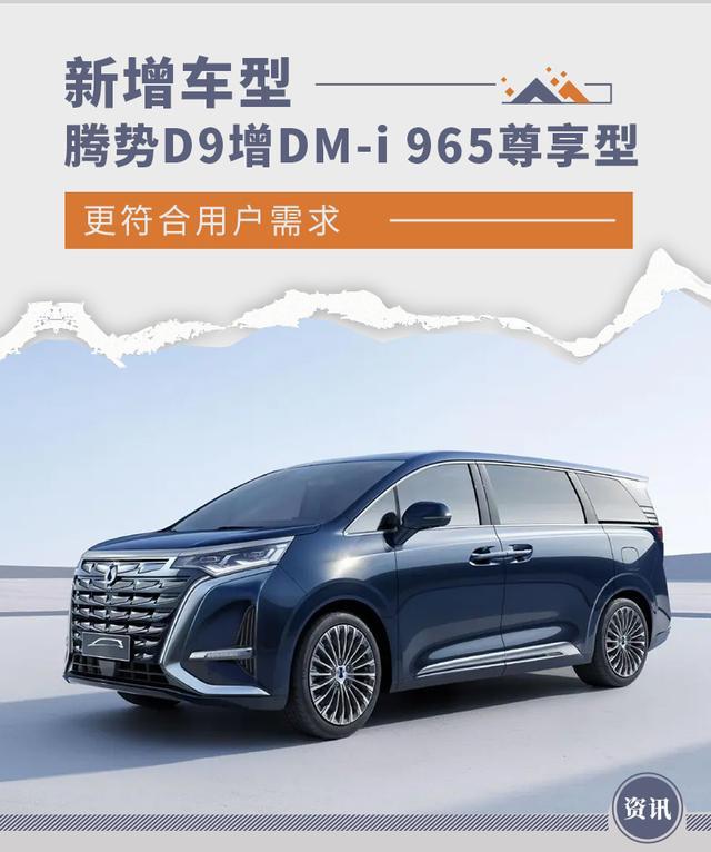 更符合用户需求 腾势D9增DM-i 965尊享型