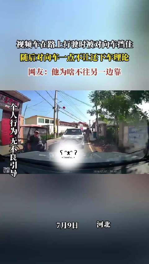 对向车挡路拒让并下车理论引质疑