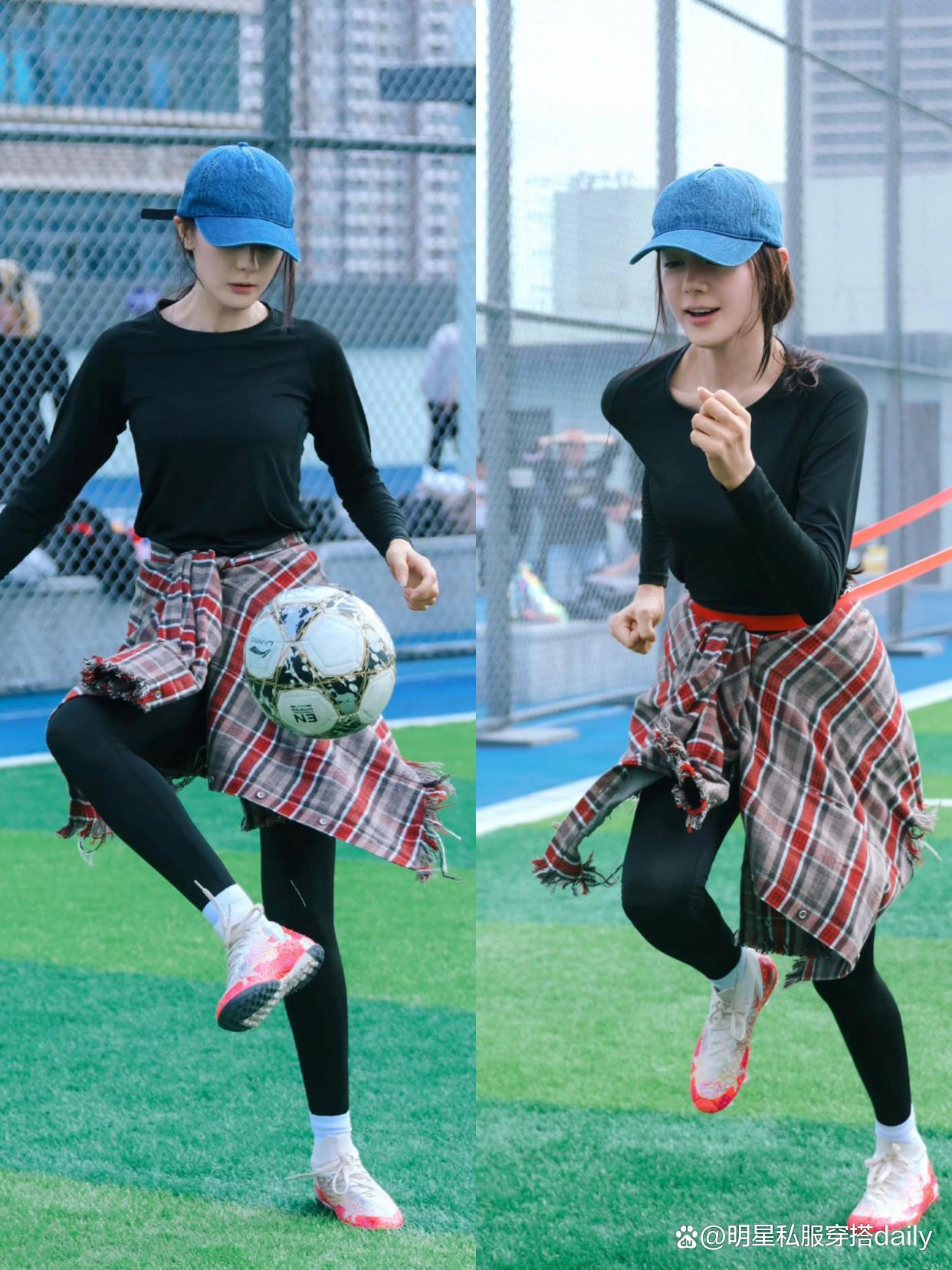 迪丽热巴不愧“顶级美女”!穿黑色运动套装秀一字马，素颜女神_星潮穿搭社