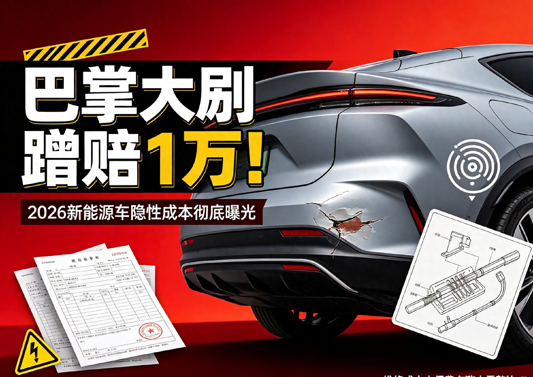 巴掌大剐蹭赔1万!2026新能源车隐性成本彻底曝光_小猪仔仔