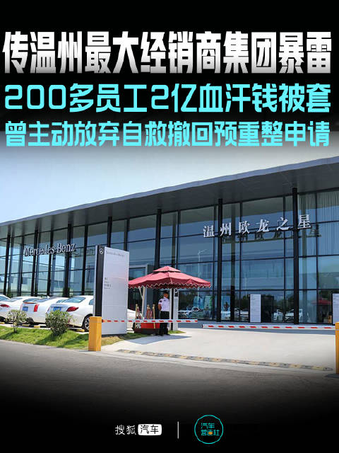 温州最大经销商集团暴雷 200多员工2亿血汗钱被套