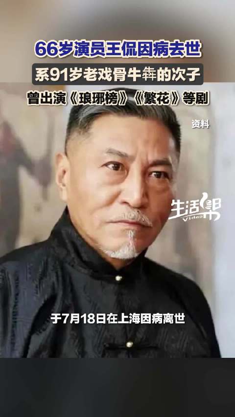 演员王侃因病逝世享年66岁