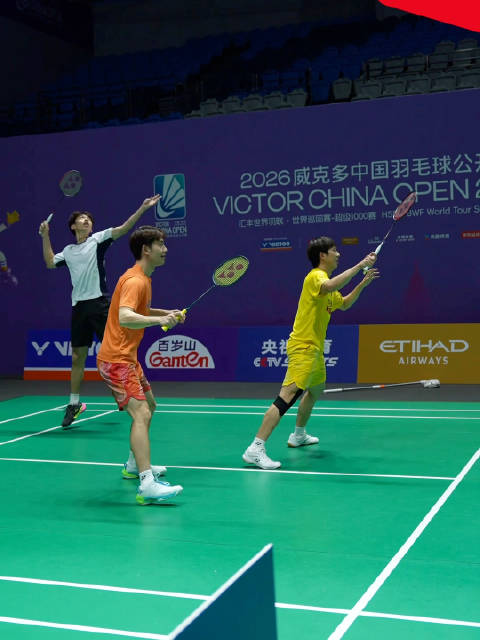 2026年中国羽毛球公开赛场地适应训练 @王昶天天都想拿冠军 BWF世界羽联