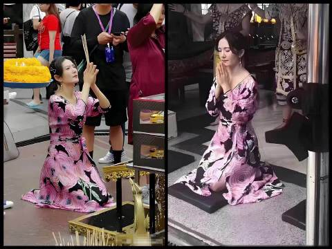 谢娜已有三个女儿，又去寺庙求子被猜有执念