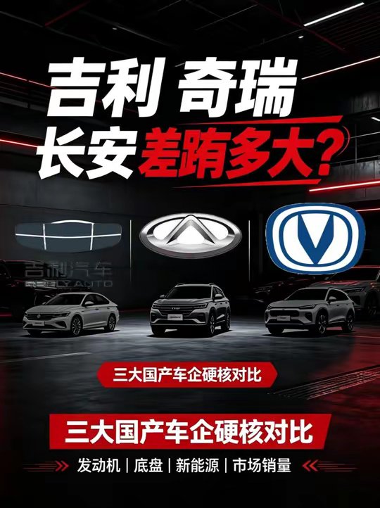 吉利、奇瑞、长安到底谁更强？