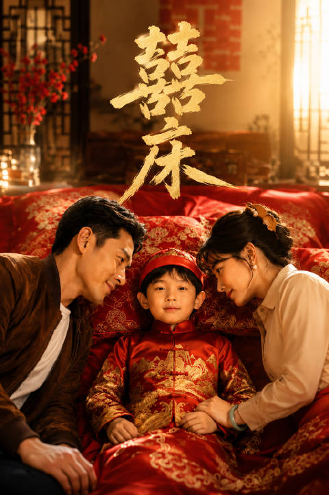 短剧·囍床-第38集-本是堂弟二婚的喜宴，男主带着妻儿回了老家。谁也没想到，一场打着 “习俗” 旗号的婚闹，竟把喜事彻底