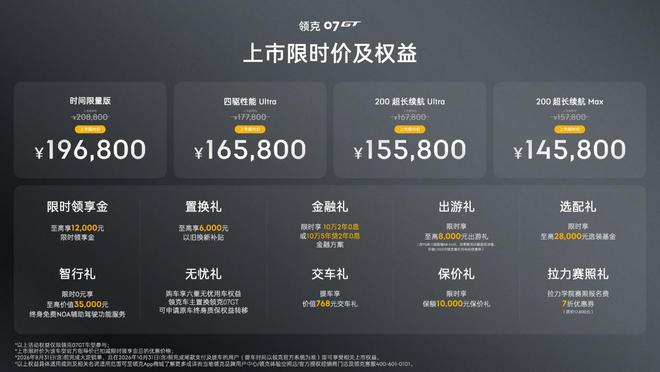 全系搭载EM-P混动系统，领克07GT上市限时14.58万元起