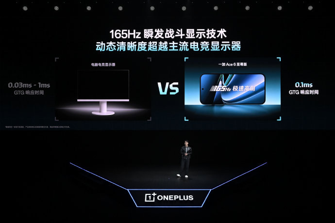 一加Ace6的165Hz屏幕玩游戏拖影控制如何？