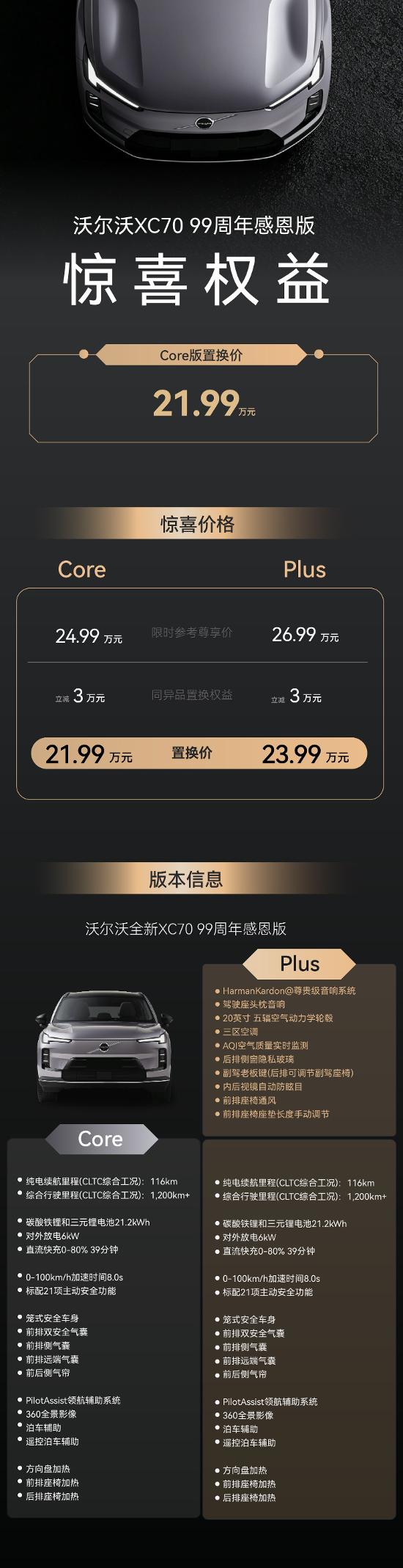 99周年感恩 沃尔沃XC70感恩版上市